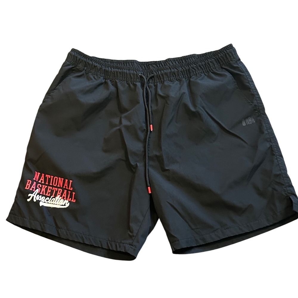 NBA National Basketball Association Nylon Shorts Men's XL Black
